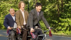 Moe, Larry y Curly en bicicleta