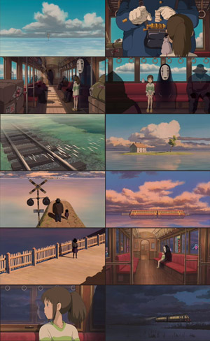 Escenas de el viaje de Chihiro