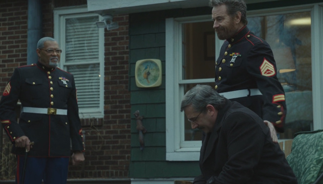 Carell, Cranston y Fishburne en La última bandera