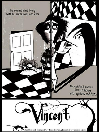 Cartel de vincent, de Tim Burton