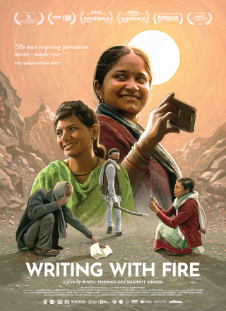 Writing with fire afiche