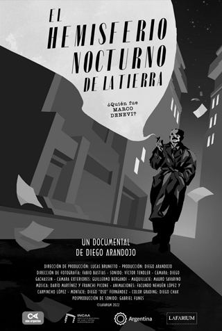 Cartel de El hemisferio nocturno de la Tierra