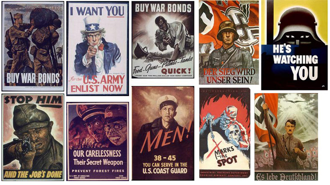 Carteles de propaganda de la Segunda Guerra Mundial