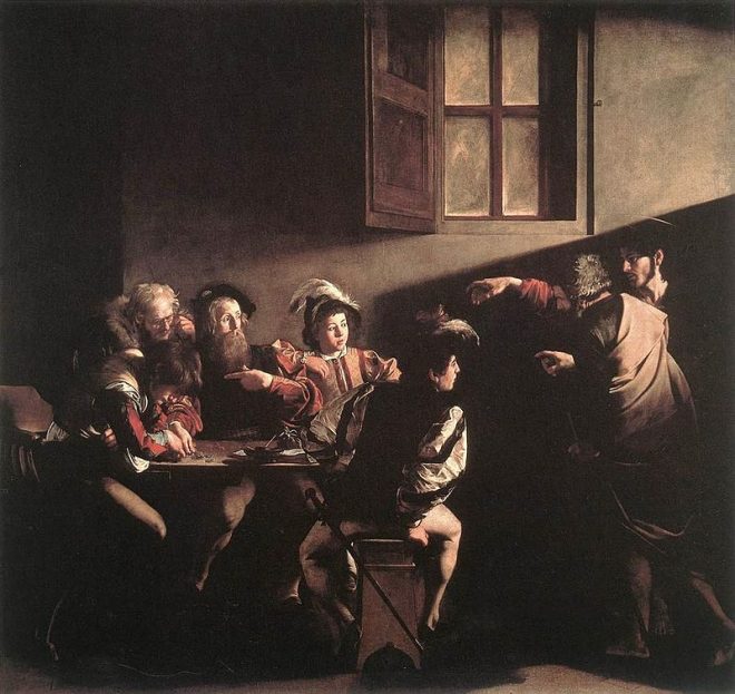 Caravaggio - La vocacion de San Mateo 1599-1600