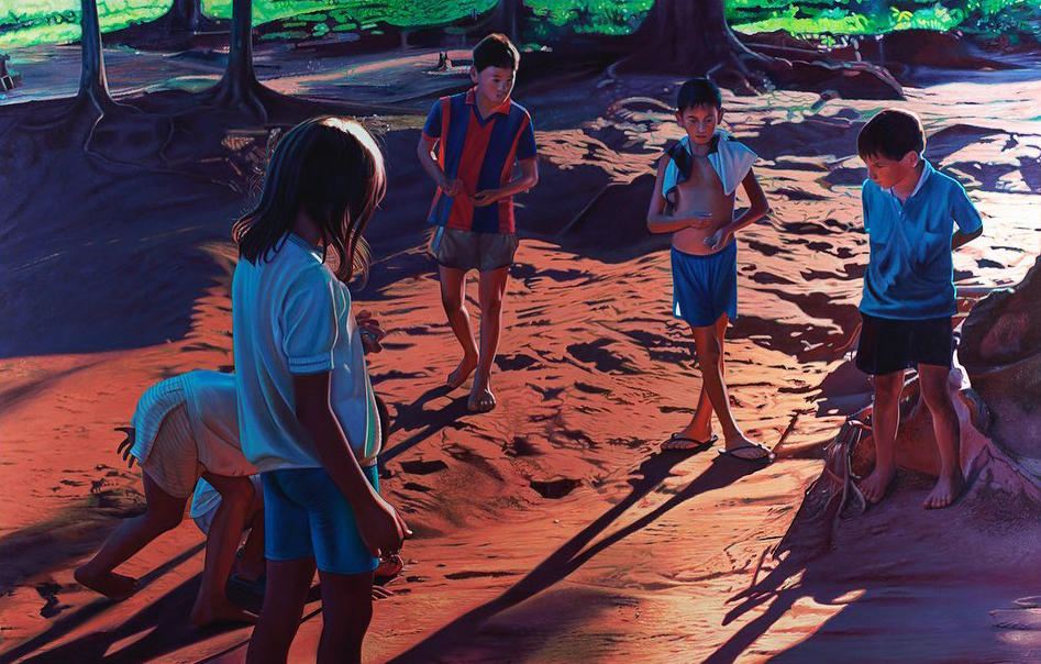 Enrique Collar - Ka’aru #3. Óleo sobre lino 130x200 cm